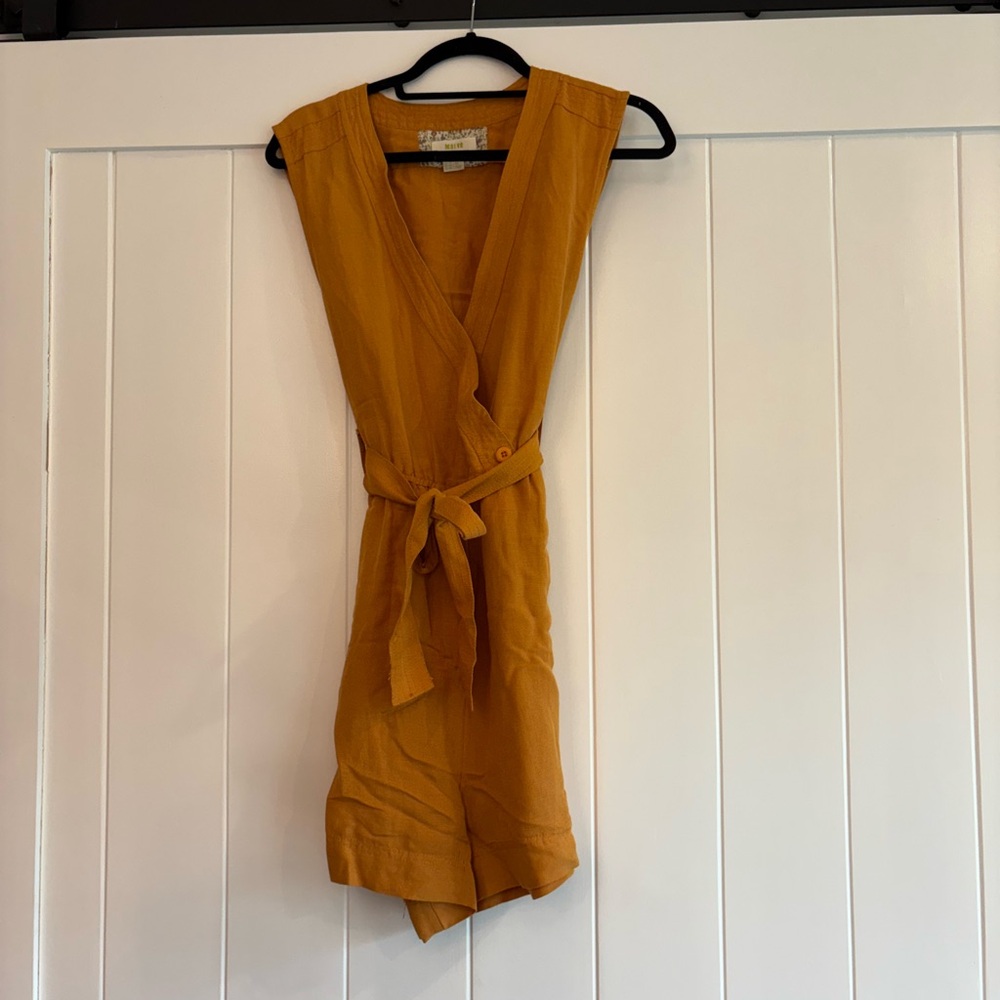 Mustard Yellow Sleeveless Romper